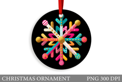 Snowflake Christmas Ornament. Christmas Ornament Sublimation Product Image 1