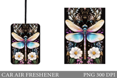 Dragonfly Car Air Freshener. Dragonfly Sublimation Product Image 1