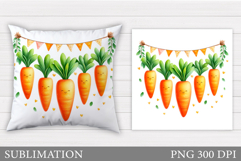 Carrot Pillow Design. Carrot Sublimation Product Image 1