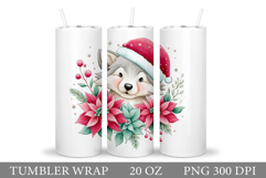 Christmas Wolf Tumbler. Christmas Tumbler Sublimation Product Image 1