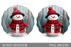 Christmas Wind Spinner. Cute Snowman Wind Spinner Design Product Image 1