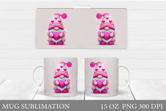 Valentines Gnome Mug. Valentines Mug Sublimation Product Image 1