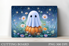 Cute Halloween Cutting Board. Cute Ghost Cutting Board Product Image 1