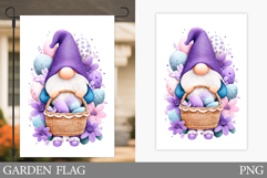 Easter Gnome Garden Flag. Easter Garden Flag Sublimation Product Image 1