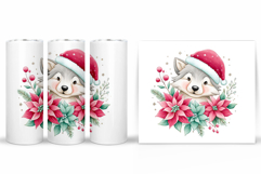 Christmas Wolf Tumbler. Christmas Tumbler Sublimation Product Image 2