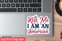 4th of July Sticker Svg Design, Patriotics Quotes Svg, Product Image 1