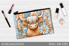 Cow Cosmetics Bag Design. Cow Makeup Bag Sublimation Product Image 1