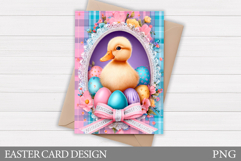 Easter Duck Card Design. Easter Card Printable Product Image 1