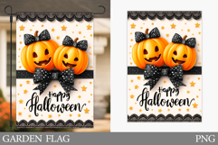 Halloween Garden Flag Design. Halloween Pumpkin Garden Flag Product Image 1