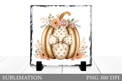 Fall Pumpkin Slate Sublimation. Fall Pumpkin Sublimation Product Image 1