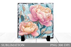 Floral Slate Design. Flowers Sublimation Product Image 1