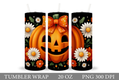 Halloween Pumpkin Tumbler Wrap. Halloween Tumbler Design Product Image 1