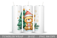 Christmas Bear Tumbler Design. Bear Tumbler Sublimation Product Image 1
