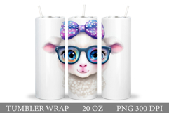 Cute Lamb Tumbler Sublimation. Funny Lamb Tumbler Design Product Image 1