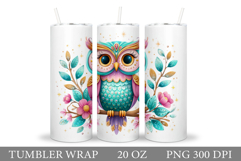 Owl Tumbler Sublimation. Owl Sublimation Product Image 1