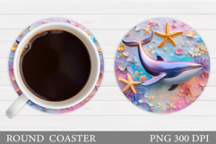 Whale Coaster Design. Whale Coaster Sublimation Product Image 1