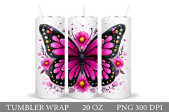 Butterfly Tumbler Sublimation. Butterfly Sublimation Product Image 1