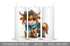 Cow Tumbler Design. Cow Tumbler Sublimation Product Image 1