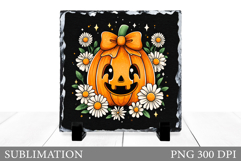 Halloween Pumpkin Slate Design. Halloween Slate Sublimation Product Image 1