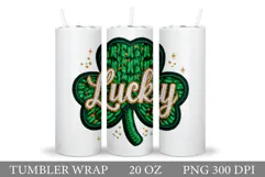 St Patrick Clover Tumbler. St Patrick Tumbler Sublimation Product Image 1