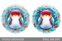 Christmas Bird Wind Spinner. Christmas Wind Spinner Design Product Image 1