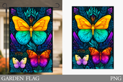 Butterfly Garden Flag Design. Summer Garden Flag Sublimation Product Image 1