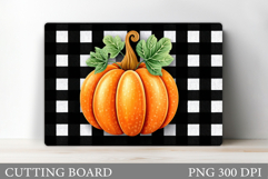 Pumpkin Cutting Board Design. Pumpkin Kitchen Cutting Board Product Image 1
