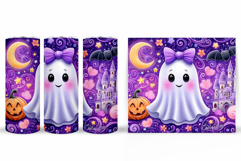 Cute Halloween Pumpkin Tumbler. Cute Ghost Tumbler Design Product Image 2