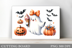 Cute Ghost Cutting Board. Cute Halloween Cutting Board Product Image 1