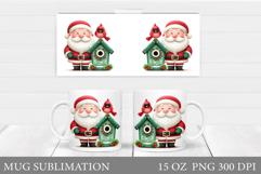 Santa Claus Mug Design. Christmas Mug Sublimation Product Image 1