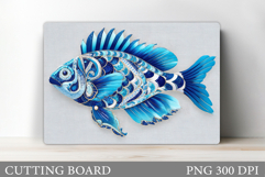Fish Cutting Board Design. Fish Sublimation Product Image 1