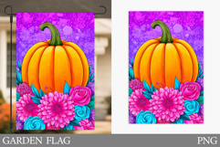 Pumpkin Garden Flag Design. Pumpkin Sublimation Product Image 1