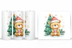 Christmas Bear Tumbler Design. Bear Tumbler Sublimation Product Image 2