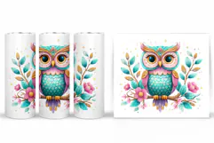 Owl Tumbler Sublimation. Owl Sublimation Product Image 2