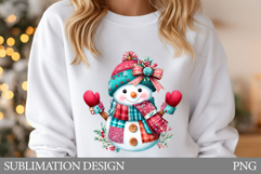 Snowman T-Shirt Design. Snowman Sublimation Product Image 1