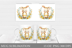 Easter Bunny Mug Design. Easter Mug Sublimation Product Image 1