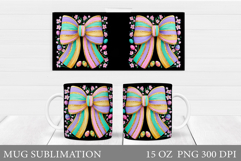 Easter Bow Mug Design. Easter Mug Sublimation Product Image 1