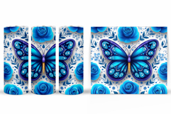 Butterfly Flowers Tumbler. Butterfly Tumbler Sublimation Product Image 2