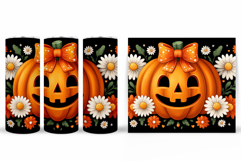 Halloween Pumpkin Tumbler Wrap. Halloween Tumbler Design Product Image 2