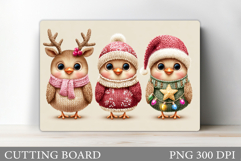 Christmas Bird Cutting Board. Christmas Cutting Board Design Product Image 1