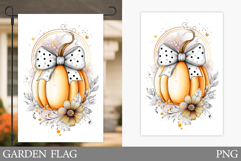 Pumpkin Garden Flag Design. Fall Garden Flag Sublimation Product Image 1