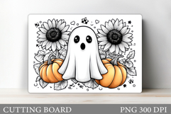 Cute Ghost Cutting Board. Halloween Cutting Board Design Product Image 1