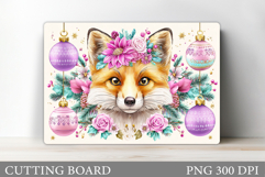 Christmas Fox Cutting Board. Christmas Cutting Board Design Product Image 1