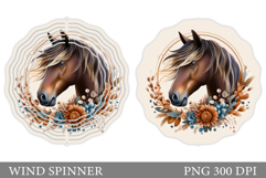 Horse Wind Spinner Design. Horse Sublimation Product Image 1