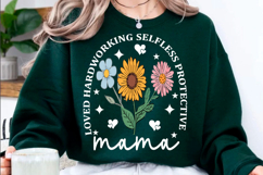Mother's Day PNG Mama Boho Flowers Svg Product Image 1