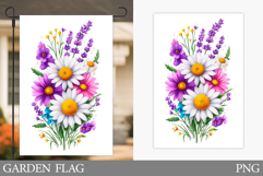 Wildflowers Garden Flag. Floral Garden Flag Sublimation Product Image 1