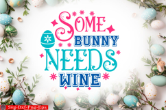 Happy Easter round sign VG Design Cute Easter Quotes SVG Bun Product Image 1