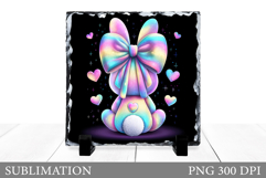 Cute Bunny Sublimation. Cute Bunny Slate Design Product Image 1