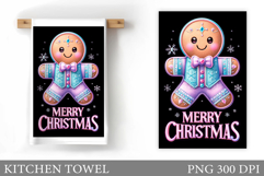 Gingerbread Kitchen Towel. Christmas Kitchen Towel Design Product Image 1