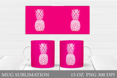 Pineapple Mug Wrap Sublimation. Pineapple Mug Design Product Image 1